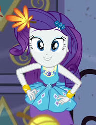 Size: 197x256 | Tagged: safe, screencap, rarity, equestria girls, g4, my little pony equestria girls: better together, street chic, autumn, belt, bracelet, breaking the fourth wall, clothes, cropped, cute, cutie mark on clothes, eyeshadow, female, frilly design, geode of shielding, gold, hairpin, hand on hip, jewelry, leaf, leaves, magical geodes, makeup, pencil skirt, pendant, raribetes, rarity peplum dress, skirt, sleeveless, smiling, solo, talking to viewer, tank top, wind, wind blowing