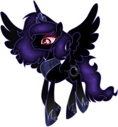 Size: 1280x1387 | Tagged: safe, artist:tired-horse-studios, oc, oc only, oc:nightmare eclipse, alicorn, pony, female, mare, simple background, solo, transparent background