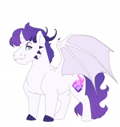 Size: 2199x2338 | Tagged: safe, artist:dodiejinx, oc, oc only, oc:amelle sky, dracony, hybrid, female, high res, interspecies offspring, offspring, parent:rarity, parent:spike, parents:sparity, simple background, white background