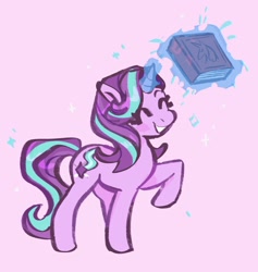 Size: 1796x1898 | Tagged: safe, artist:kindofmax, starlight glimmer, pony, unicorn, g4, book, cute, glimmerbetes, glowing horn, horn, solo