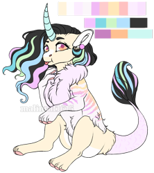 Size: 718x807 | Tagged: safe, artist:malinraf1615, oc, oc only, oc:elen, hybrid, female, interspecies offspring, offspring, parent:discord, parent:princess celestia, parents:dislestia, simple background, solo, transparent background