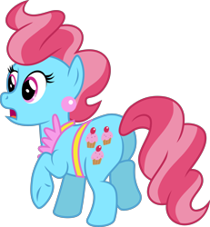 Size: 4000x4324 | Tagged: safe, artist:jeatz-axl, cup cake, earth pony, pony, g4, absurd resolution, butt, female, mare, plot, raised hoof, simple background, solo, transparent background, vector