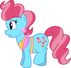 Size: 4165x4000 | Tagged: safe, artist:jeatz-axl, cup cake, earth pony, pony, g4, female, mare, raised hoof, simple background, solo, transparent background, vector