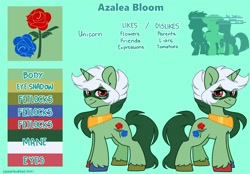 Size: 4096x2844 | Tagged: safe, artist:cottonsweets, oc, oc:azalea bloom, roserade, crossover, female, pokémon, reference sheet, trans female, transgender