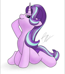Size: 750x844 | Tagged: safe, artist:orcinuspony, starlight glimmer, pony, unicorn, g4, solo, sultry pose