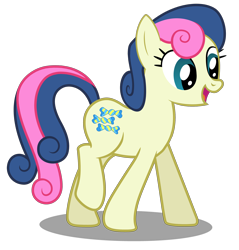 Size: 4200x4400 | Tagged: safe, artist:mundschenk85, bon bon, sweetie drops, earth pony, pony, g4, absurd resolution, amused, background pony, bon bon is amused, female, mare, simple background, solo, transparent background, vector, walking