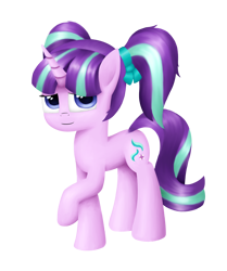 Size: 2230x2666 | Tagged: safe, artist:sheeppony, starlight glimmer, pony, unicorn, g4, high res, pigtails, simple background, solo, transparent background