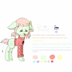 Size: 640x640 | Tagged: safe, artist:cinnavee, oc, oc only, earth pony, pony, :p, clothes, ear fluff, earth pony oc, eyes closed, female, mare, reference sheet, simple background, solo, tongue out, white background