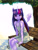 Size: 1900x2514 | Tagged: safe, artist:mrscroup, twilight sparkle, alicorn, anthro, g4, adorasexy, bench, breasts, cleavage, cute, delicious flat chest, female, flatlight sparkle, floating wings, looking at you, sexy, sitting, sleeveless, small breasts, smiling, smiling at you, solo, tree, twiabetes, twilight sparkle (alicorn), wings