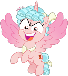 Size: 4256x4721 | Tagged: safe, artist:cirillaq, cozy glow, alicorn, pony, g4, the ending of the end, absurd resolution, alicornified, crazy glow, cutie mark, female, filly, flying, insanity, open mouth, race swap, simple background, solo, transparent background, vector