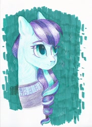 Size: 1565x2160 | Tagged: safe, artist:ske, coloratura, earth pony, pony, g4, marker drawing, pencil drawing, solo, traditional art
