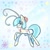 Size: 2048x2048 | Tagged: safe, artist:pfeffaroo, coco pommel, breezie, g4, abstract background, breeziefied, female, high res, profile, smiling, solo, species swap, spread wings, wings