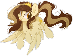 Size: 2159x1668 | Tagged: safe, artist:cinnamontee, oc, oc only, oc:prince whateverer, pegasus, pony, crown, jewelry, male, regalia, simple background, solo, tongue out, transparent background