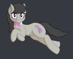 Size: 5658x4615 | Tagged: safe, artist:simplesaemple, octavia melody, earth pony, pony, g4, absurd resolution, cutie mark, gray background, looking at you, lying down, simple background, solo, thighs