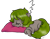 Size: 1251x981 | Tagged: safe, artist:1eg, oc, oc only, oc:maple glaze, pony, drawthread, sleeping, solo