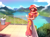 Size: 1834x1348 | Tagged: safe, alternate version, artist:sugarlesspaints, sunset shimmer, human, equestria girls, g4, alcohol, balcony, beautiful, bottle, breasts, busty sunset shimmer, champagne, champagne bucket, champagne glass, champagne on ice, cleavage, clothes, dress, ear piercing, earring, featured image, female, human coloration, jewelry, lake, looking at you, mountain, mountain range, multiple variants, piercing, ring, river, scenery, scenery porn, sexy, smiling, solo, stupid sexy sunset shimmer, table, water, wine, woman