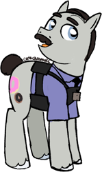 Size: 568x956 | Tagged: safe, artist:catachromatic, derpibooru exclusive, earth pony, pony, g4, half-life, half-life: blue shift, half-life: opposing force, male, otis laurey, ponified, solo, stallion