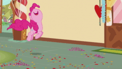Size: 1920x1080 | Tagged: safe, screencap, pinkie pie, earth pony, pony, g4, season 5, the one where pinkie pie knows, ^^, animated, cartoon physics, cute, diapinkes, eyes closed, female, hopping, mare, modular, pinkie being pinkie, pinkie physics, pinkie pieces, pronking, shocked, solo, sound, squee, talking, webm