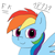 Size: 742x744 | Tagged: safe, artist:fsnyion, rainbow dash, pegasus, pony, g4, solo