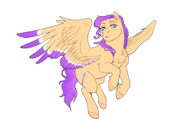 Size: 2012x1500 | Tagged: safe, artist:celeriven, oc, oc only, oc:bright smiles, pegasus, pony, colored wings, female, mare, multicolored wings, simple background, solo, transparent background, wings