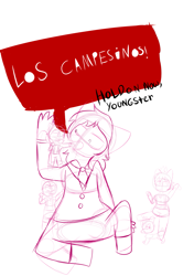 Size: 1763x2507 | Tagged: safe, artist:leola-kittycorn, dog, earth pony, anthro, anatomically incorrect, los campesinos!, ponified, ponified album cover, practice, sketch, study