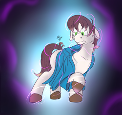 Size: 2900x2732 | Tagged: safe, artist:denton, part of a set, earth pony, pony, clothes, high res, human to pony, magic, male, sissyfication, solo, transformation, transformation sequence