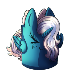 Size: 894x894 | Tagged: safe, artist:dragiani, oc, oc only, oc:fleurbelle, alicorn, pony, :3, alicorn oc, bow, eyes closed, female, hair bow, horn, mare, simple background, solo, transparent background, wings