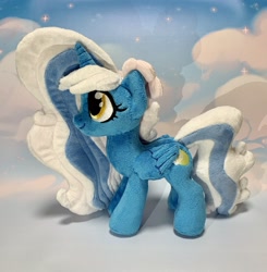 Size: 2809x2869 | Tagged: safe, artist:ketika, oc, oc only, oc:fleurbelle, alicorn, pony, alicorn oc, bow, female, hair bow, high res, horn, irl, mare, photo, plushie, solo, wings