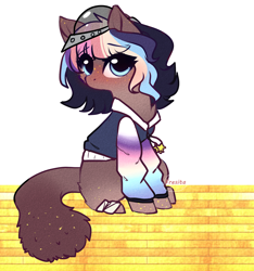 Size: 1824x1946 | Tagged: safe, artist:krissstudios, oc, oc only, earth pony, pony, clothes, female, hoodie, mare, solo