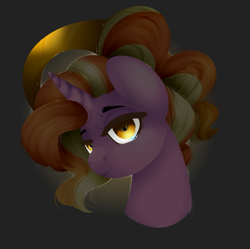 Size: 847x843 | Tagged: safe, artist:tired-horse-studios, luster dawn, pony, unicorn, g4, bust, portrait, solo, teary eyes