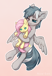 Size: 2480x3635 | Tagged: safe, artist:inowiseei, fluttershy, oc, oc only, oc:summer memory, pegasus, pony, g4, high res, plushie, solo