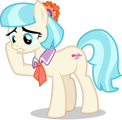Size: 9158x9015 | Tagged: safe, artist:starcollider, coco pommel, earth pony, pony, g4, made in manehattan, .svg available, absurd resolution, female, mare, show accurate, simple background, solo, svg, transparent background, vector, worried