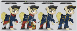 Size: 1280x512 | Tagged: safe, artist:brony-works, earth pony, pony, clothes, drums, female, mare, musical instrument, solo, sweden, uniform
