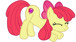 Size: 1224x669 | Tagged: safe, artist:gmaplay, apple bloom, earth pony, pony, g4, ass up, face down ass up, older, older apple bloom, simple background, solo, stretching, transparent background