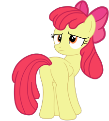 Size: 2665x2965 | Tagged: safe, artist:gmaplay, apple bloom, earth pony, pony, g4, bloom butt, butt, high res, looking back, older, older apple bloom, plot, simple background, solo, transparent background