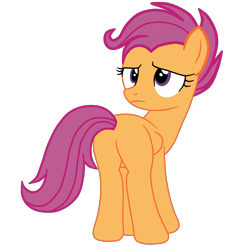 Size: 2665x2965 | Tagged: safe, alternate character, alternate version, artist:gmaplay, scootaloo, earth pony, pony, g4, butt, high res, looking back, older, older scootaloo, plot, scootabutt, simple background, solo, transparent background
