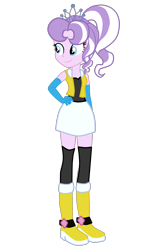 Size: 1548x2340 | Tagged: safe, artist:gmaplay, diamond tiara, equestria girls, g4, clothes, older, older diamond tiara, simple background, socks, solo, thigh highs, transparent background