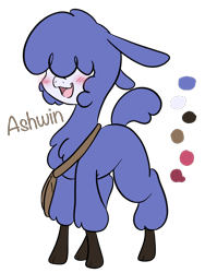 Size: 1536x2048 | Tagged: safe, artist:steelsoul, oc, oc:ashwin, alpaca, apothecary bag, blushing, male, reference sheet, teenager