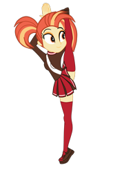 Size: 1981x2758 | Tagged: safe, artist:gmaplay, shimmy shake, equestria girls, g4, cheerleader, cheerleader outfit, clothes, equestria girls-ified, simple background, solo, transparent background