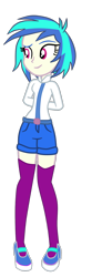 Size: 702x1898 | Tagged: safe, artist:gmaplay, dj pon-3, vinyl scratch, equestria girls, g4, hand behind back, simple background, solo, transparent background