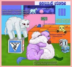 Size: 1101x1011 | Tagged: safe, artist:yehdoo, fluffy pony, series:sound steps, feral fluffy pony, fluffy pony original art, hug, hugbox