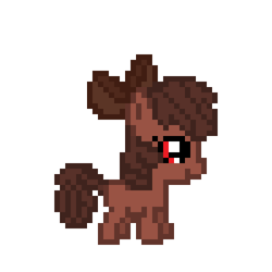 Size: 400x400 | Tagged: safe, artist:junnboi, apple bloom, earth pony, pony, g4, 8-bit, bow, creepybloom, female, filly, flutter island, pixel art, simple background, solo, white background