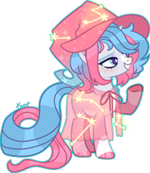 Size: 2131x2452 | Tagged: safe, artist:kurosawakuro, oc, oc only, pony, unicorn, base used, clothes, female, hat, high res, mare, raincoat, see-through, simple background, solo, transparent background, witch hat