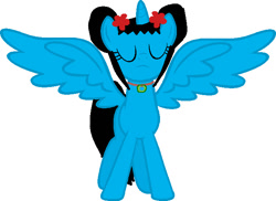 Size: 662x482 | Tagged: safe, artist:wrightgirl11, alicorn, pony, g4, magical mystery cure, season 3, base used, eyes closed, female, kai-lan, mare, ni hao kai-lan, simple background, solo, vector, white background