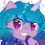 Size: 4000x4000 | Tagged: safe, artist:emyjk, izzy moonbow, pony, unicorn, g5, art, blushing, cute, digital art, female, grin, illustration, izzybetes, looking at you, smiling, solo, teeth, unshorn fetlocks