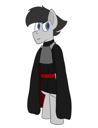 Size: 1000x1300 | Tagged: safe, artist:derpy_the_duck, oc, oc only, oc:kylo, earth pony, semi-anthro, arm hooves, armor, cape, clothes, simple background, solo, transparent background