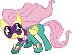 Size: 1280x967 | Tagged: safe, artist:benpictures1, fluttershy, saddle rager, pegasus, pony, g4, power ponies (episode), cute, female, inkscape, lip bite, power ponies, shyabetes, simple background, solo, transparent background, vector