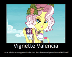 Size: 1099x880 | Tagged: safe, artist:thejboy88, edit, edited screencap, screencap, vignette valencia, equestria girls, equestria girls specials, g4, my little pony equestria girls: better together, my little pony equestria girls: rollercoaster of friendship, motivational poster