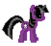 Size: 106x95 | Tagged: safe, artist:pagiepoppie12345, twilight sparkle, pony, unicorn, g4, .exe, 8-bit, evil, evil twilight, fanart, female, pixel art, rainbow.exe, recolor, simple background, solo, transparent background, unicorn twilight, vector