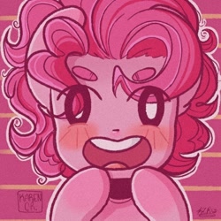 Size: 512x512 | Tagged: safe, artist:latiatonta, pinkie pie, earth pony, pony, g4, bubble berry, cute, rule 63, solo